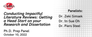 PhD Prep Group: Conducting Impactful Literature Reviews: Getting a Head Start on your Research and Dissertation