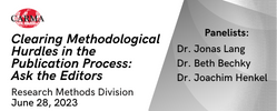 Clearing Methodological Hurdles in the Publication Process: Ask the Editors