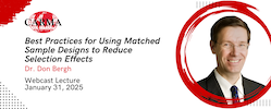 Best Practices for Using Matched Sample Designs to Reduce Selection Effects