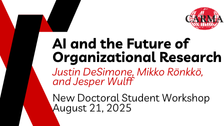 New Doctoral Student Workshop 2025: AI and the Future of Organizational Research
