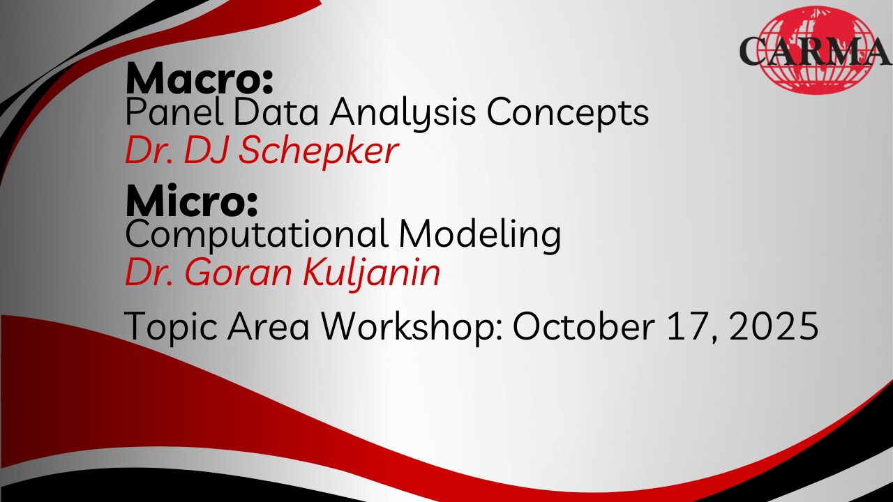 Topic Area Workshop October Event