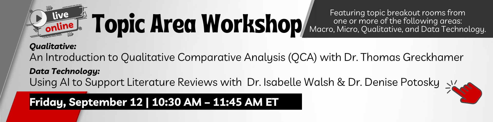 Topic Area Workshop