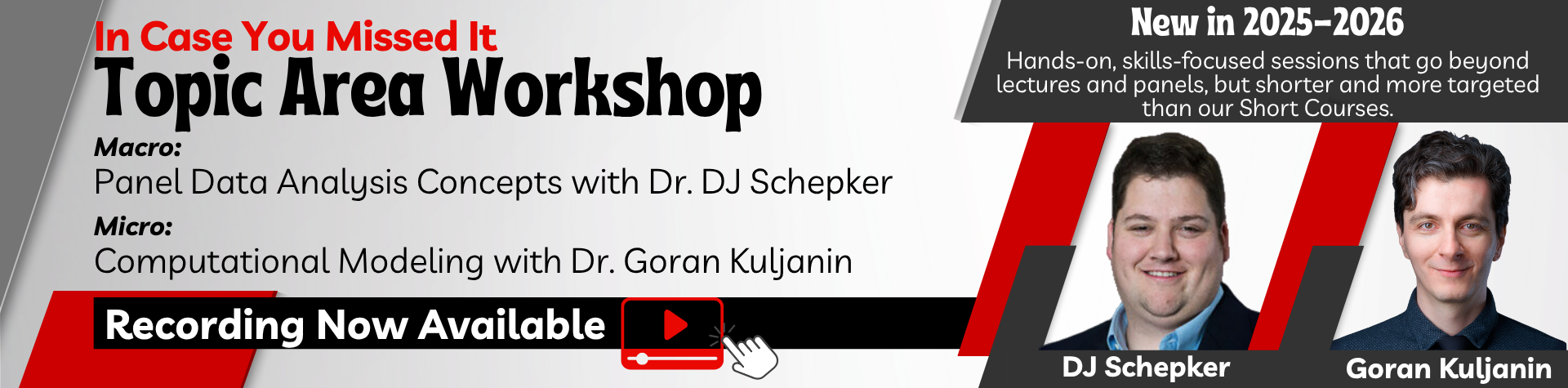 Topic Area Workshop Recordings from October