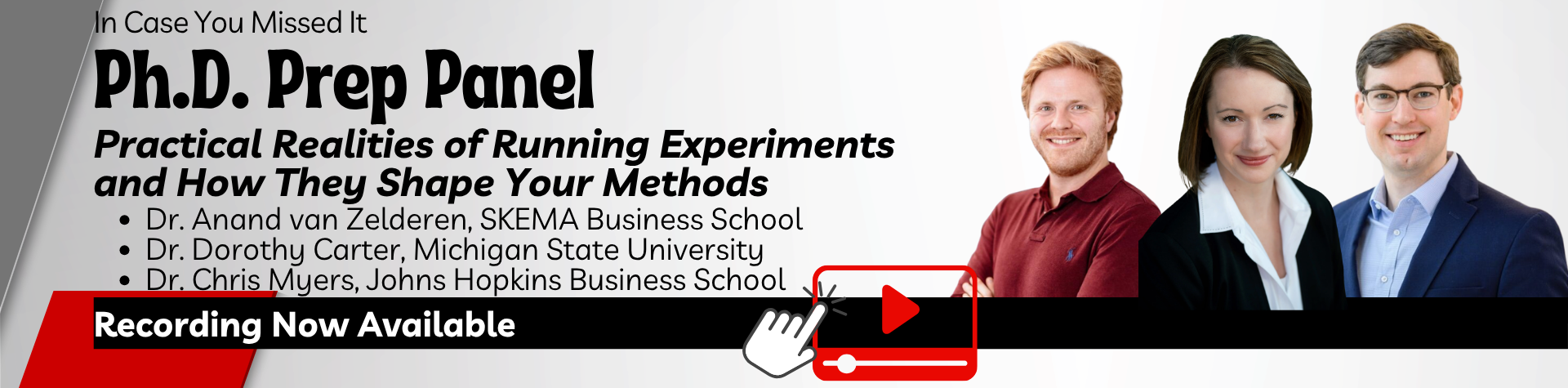 In Case You Missed It - April PhD Prep Panel