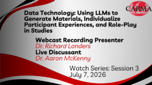 Data Technology: Using LLMs to Generate Materials, Individualize Participant Experiences, and Role-Play in Studies